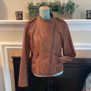 Size L Vintage Guess Faux Leather Jacket